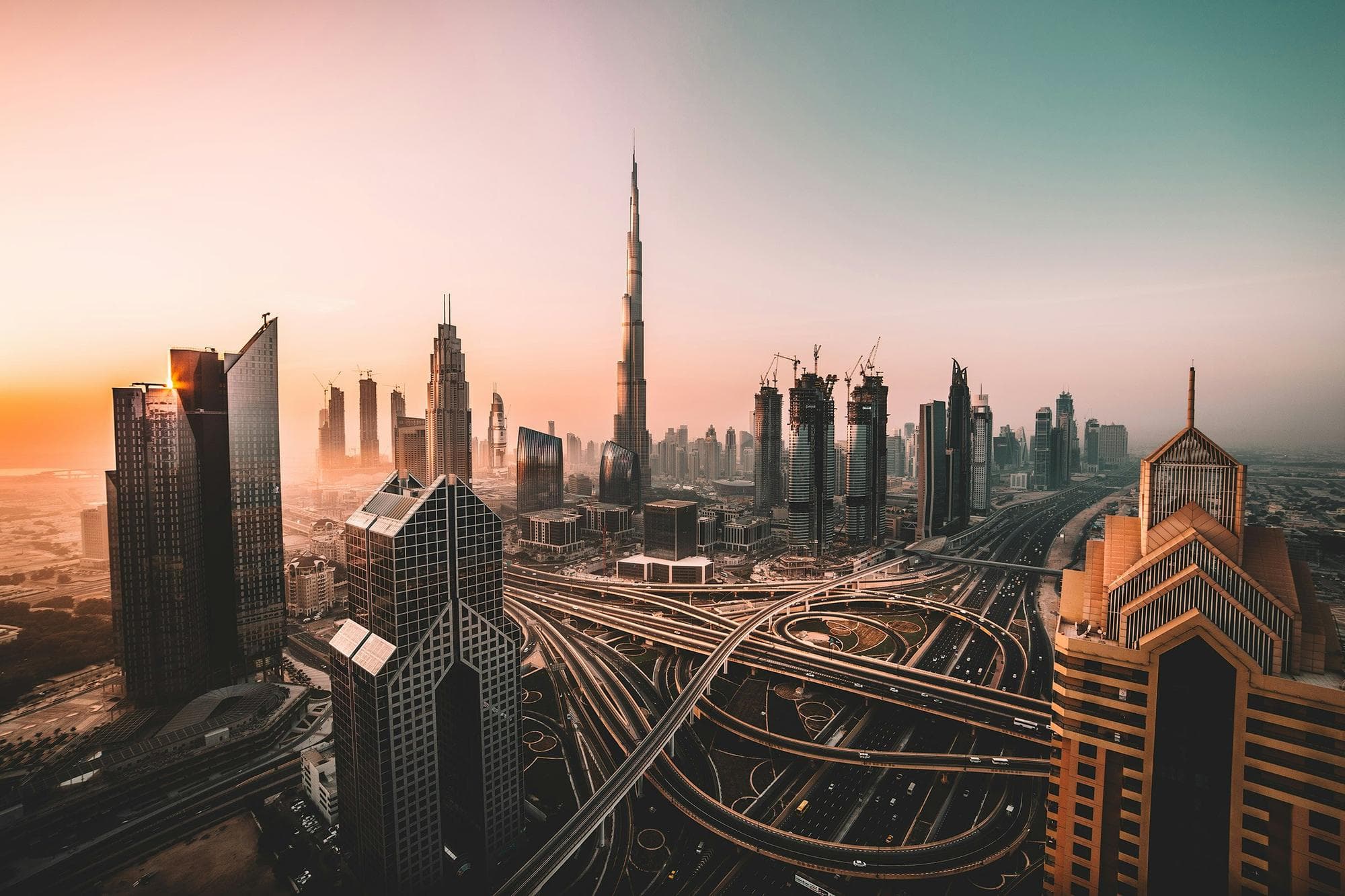Dubaï au coucher du soleil